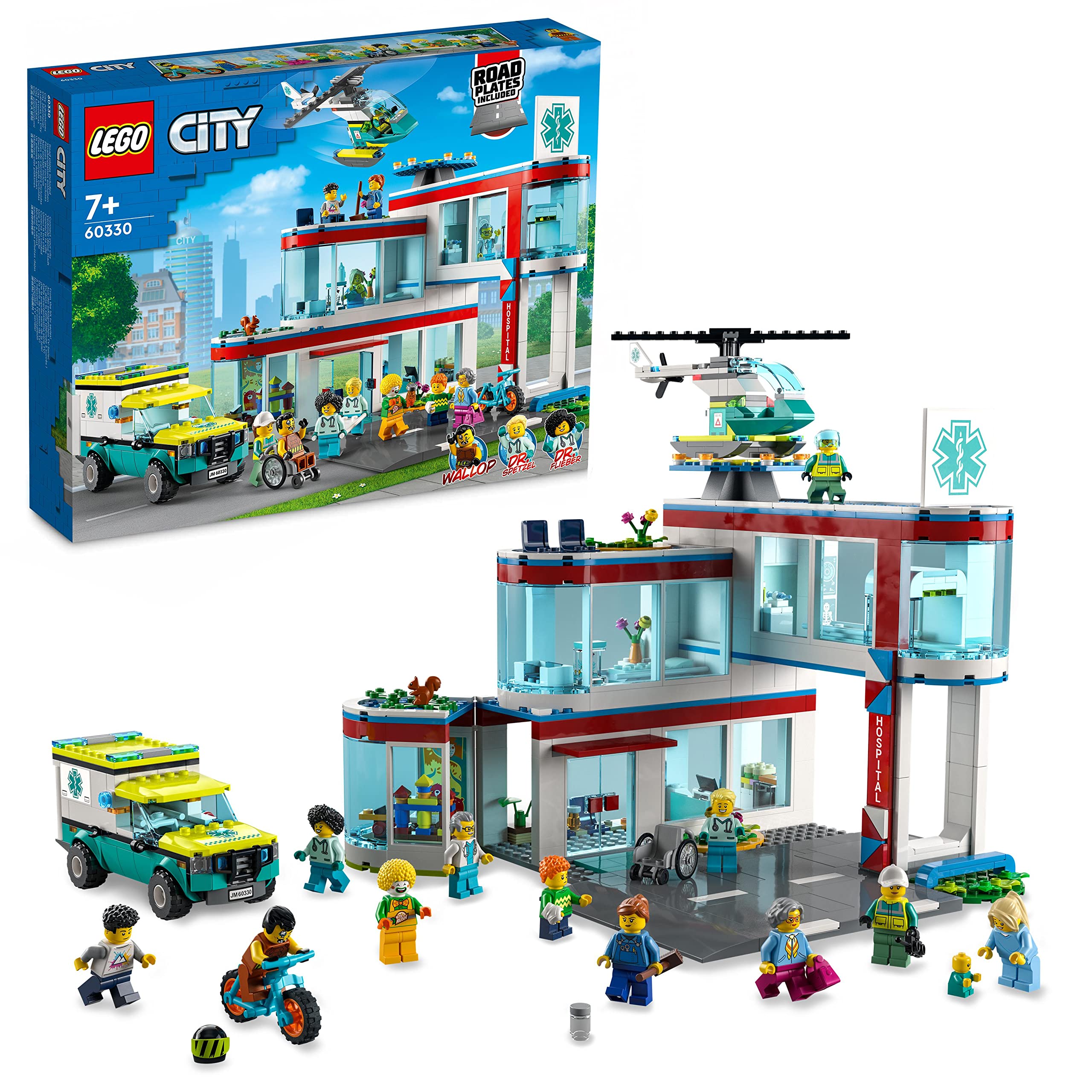 LEGO City Ospedale 60330 Set con Autoambulanza Giocattolo ed Elicottero di  Soccorso, Giochi per Bambina e Bambino da 7 Anni - Otaku Store